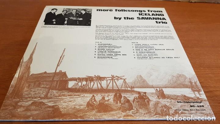 Discos de vinilo: THE SAVANNA TRIO / MORE FOLKSONGS FROM ICELAND / LP - SG HLJÓMPLÖTUR - 1971 / MBC. ***/*** - Foto 3 - 202630338