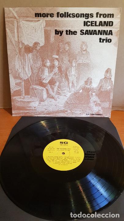 THE SAVANNA TRIO / MORE FOLKSONGS FROM ICELAND / LP - SG HLJÓMPLÖTUR - 1971 / MBC. ***/*** (Música - Discos - LP Vinilo - Étnicas y Músicas del Mundo)