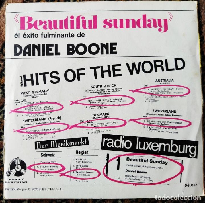 Discos de vinilo: Daniel Boone &lrm;&ndash; Beautiful Sunday (Single) (D:VG+) - Foto 2