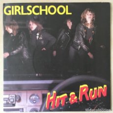 Discos de vinilo: GIRLSCHOOL – HIT & RUN, UK 1981 BRONZE