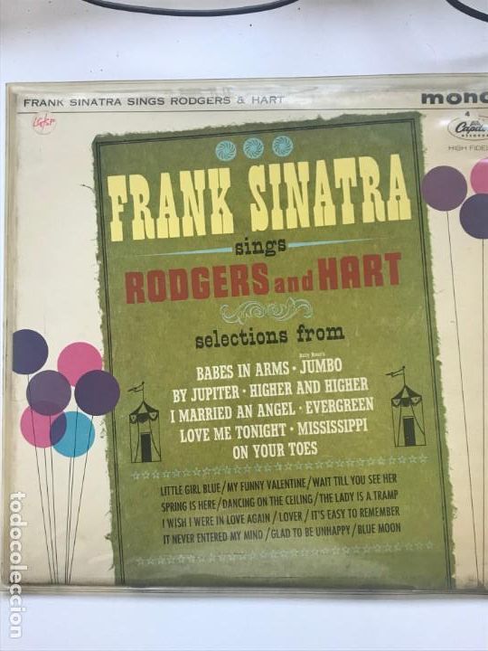 Discos de vinilo: FRANK SINATRA SINGS RODGERS AND HART - Foto 1