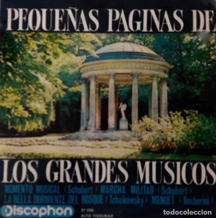 Dischi in vinile: SCHUBERT.TCHAIKOWSKY.BOCHERINI.MOMENTO MUSICAL.MARCHA MILITAR.MENUET... EP