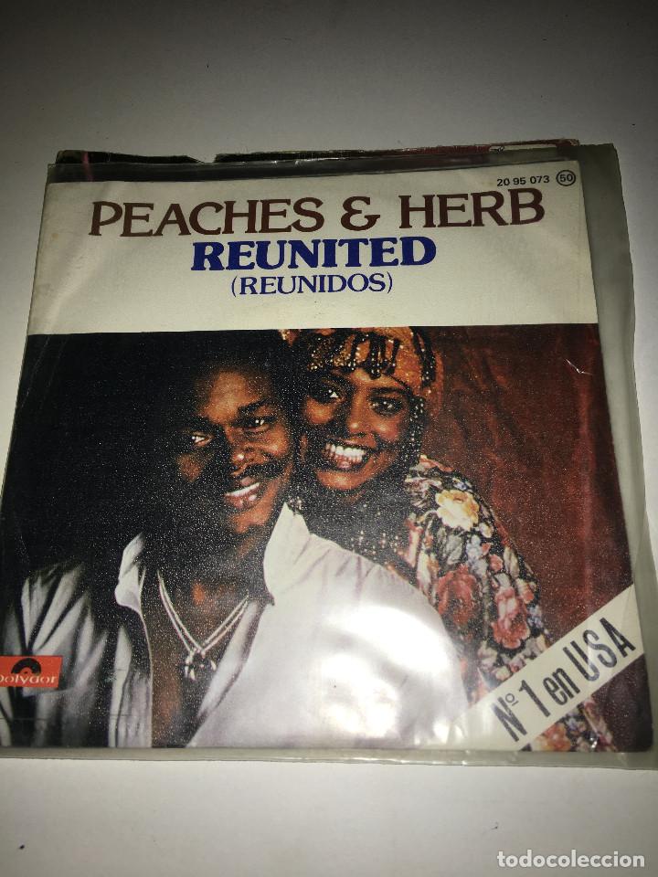 Discos de vinilo: Peaches & Herb. Reunited SINGLE - Foto 1