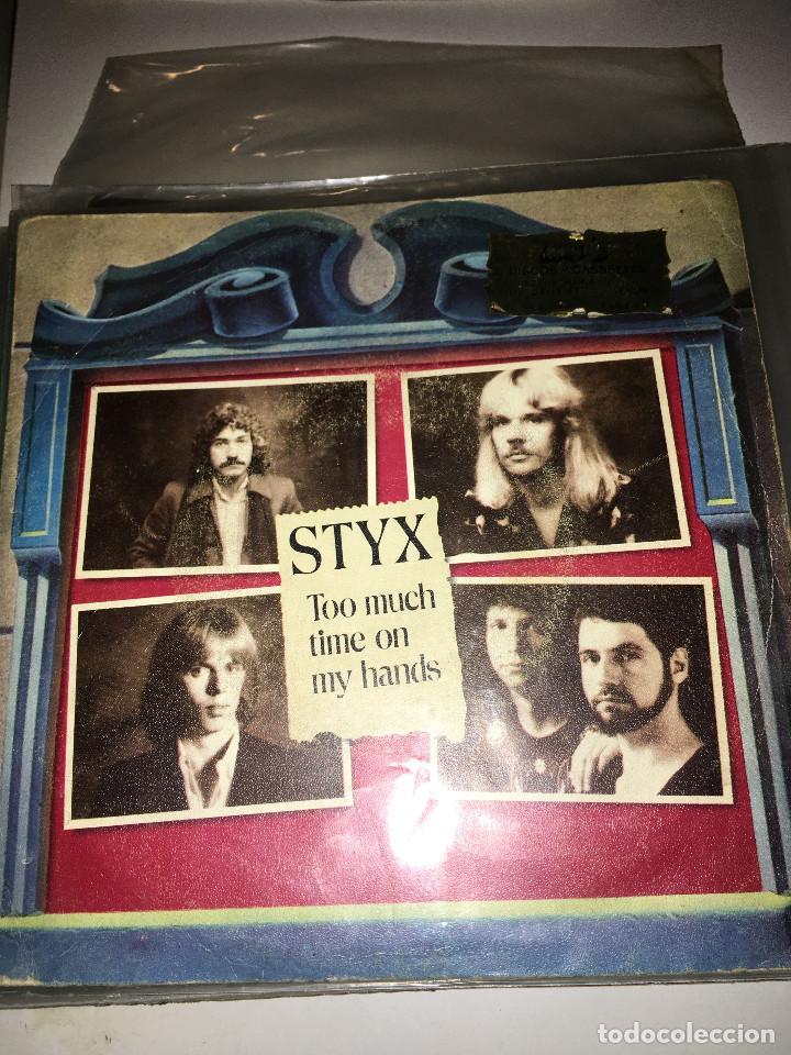 Discos de vinilo: STYX - TOO MUCH TIME ON MY HANDS SINGLE - Foto 1