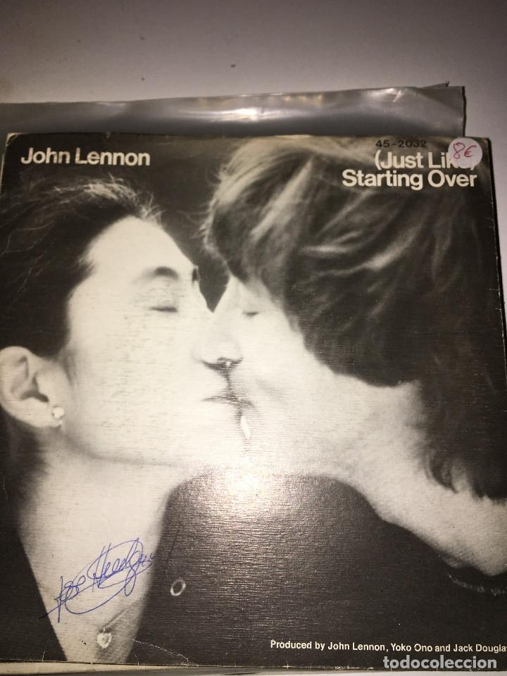 Discos de vinilo: John Lennon-(Just Like) Starting Over SINGLE - Foto 1