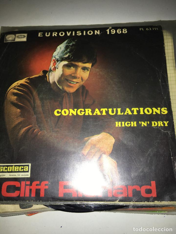 Discos de vinilo: CLIFF RICHARD -CONGRATULATIONS -SINGLE - Foto 1