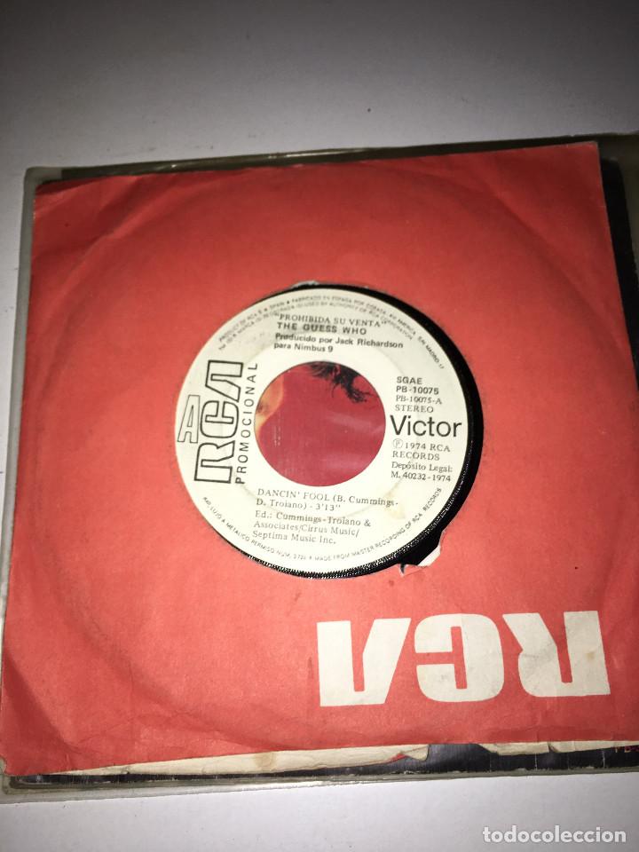Discos de vinilo: THE GUESS WHO / DANCIN`FOOL SINGLE - Foto 1