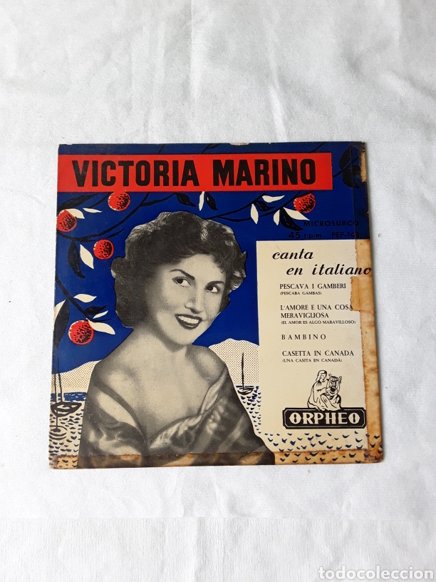 Discos de vinilo: Victoria Marino canta en italiano