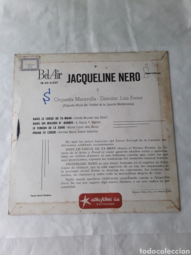 Discos de vinilo: JACQUELINE NERO - Foto 2