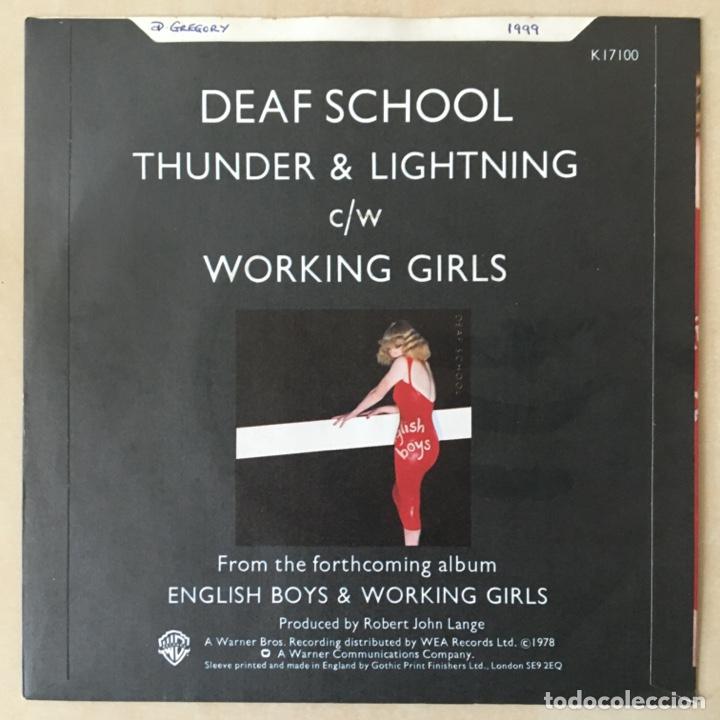 Discos de vinilo: Deaf School &ndash; Thunder & Lightning, UK 1978 Warber Bros. Records - Foto 2
