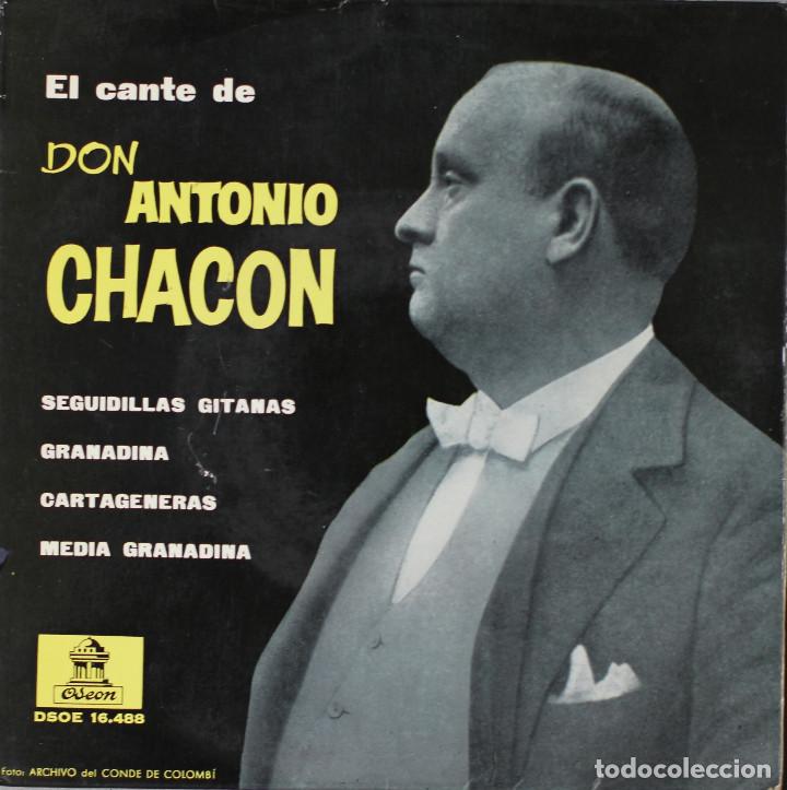 Discos de vinilo: DON ANTONIO CHACON// SEGUIDILLAS GITANAS+3// EP// 1962// ODEON - Foto 1