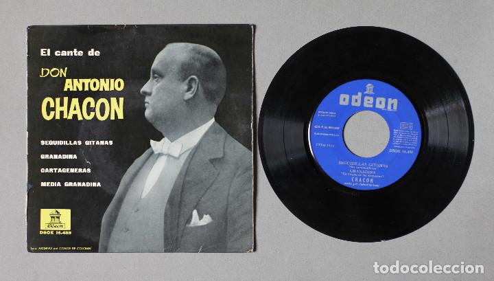 Discos de vinilo: DON ANTONIO CHACON// SEGUIDILLAS GITANAS+3// EP// 1962// ODEON - Foto 3