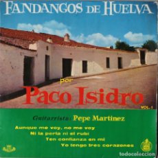 Discos de vinilo: PACO ISIDORO// AUNQUE ME VOY,NO ME VOY+3// EP// 1960// HISPAVOX. Lote 202990338