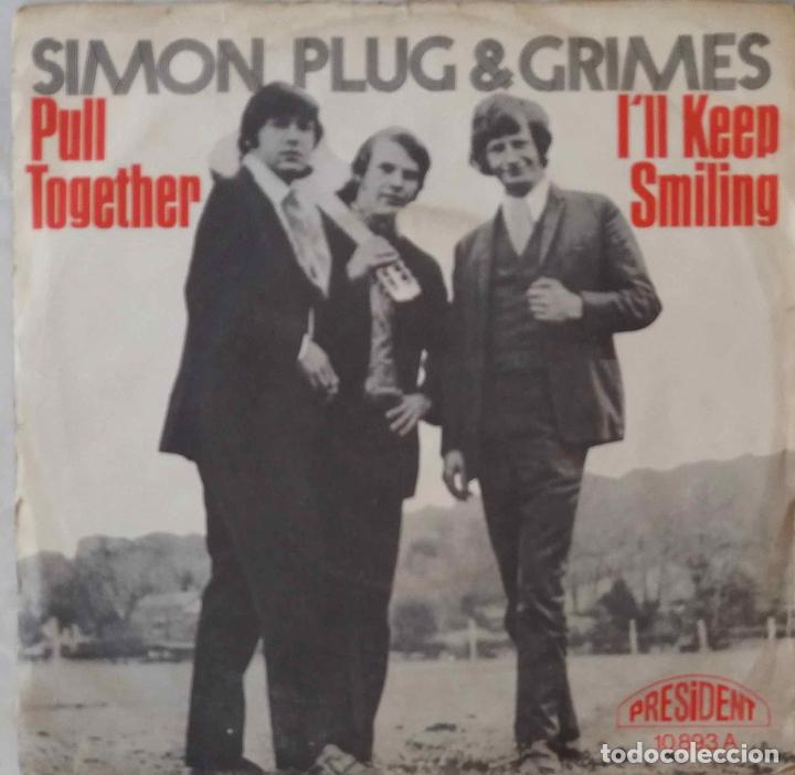 Discos de vinilo: SIMON PLUG & GRIMES. PULL TOGETHER . SINGLE ESPA&Ntilde;A - Foto 1