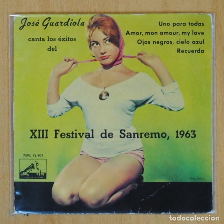 Discos de vinilo: JOSE GUARDIOLA - UNO PARA TODAS + 3 - EP - Foto 1