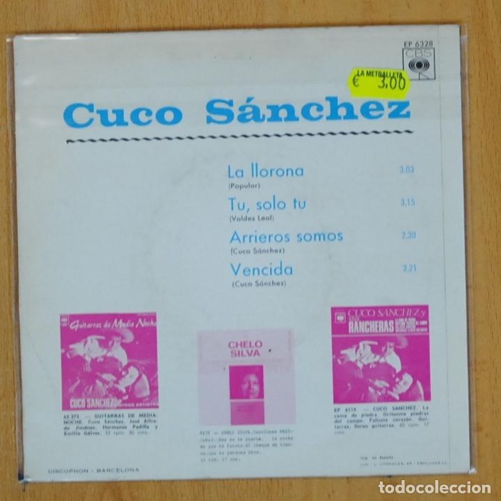 Discos de vinilo: CUCO SANCHEZ - LA LLORONA + 3 - EP - Foto 2