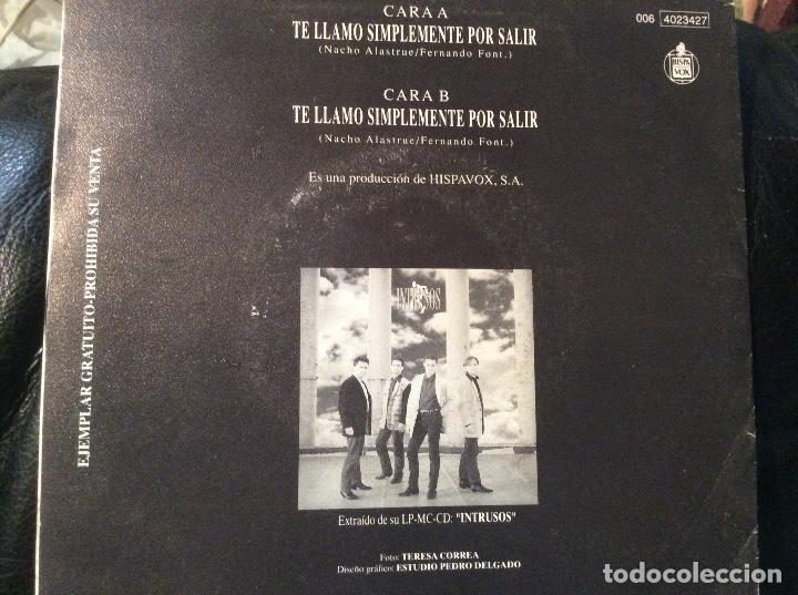 Discos de vinilo: Intrusos te lla mo simplemente por salir - Foto 2