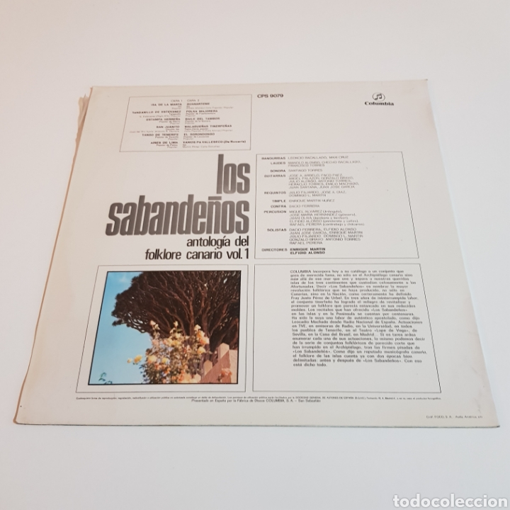 Discos de vinilo: LIS SABANDE&Ntilde;OS - ANTOLOGIA DEL FOLKLORE CABARIO VOL. 1 - Foto 2