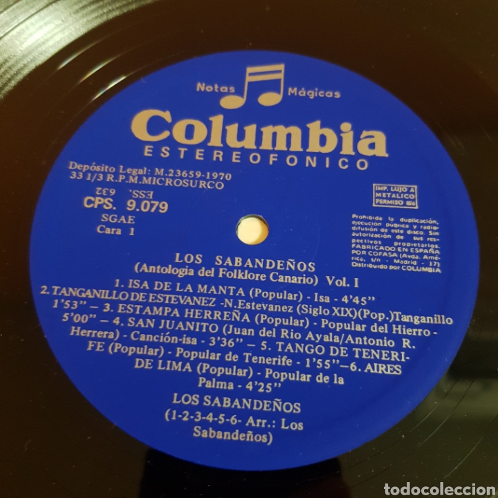 Discos de vinilo: LIS SABANDE&Ntilde;OS - ANTOLOGIA DEL FOLKLORE CABARIO VOL. 1 - Foto 3