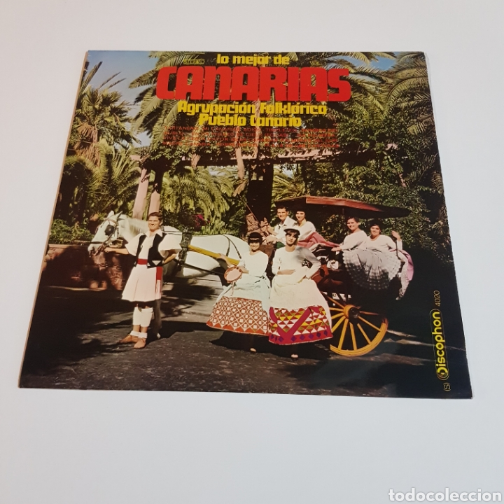 Discos de vinilo: LO MEJOR DE CANARIAS - AGRUPACION FOLKLORICA PUEBLO CANARIO