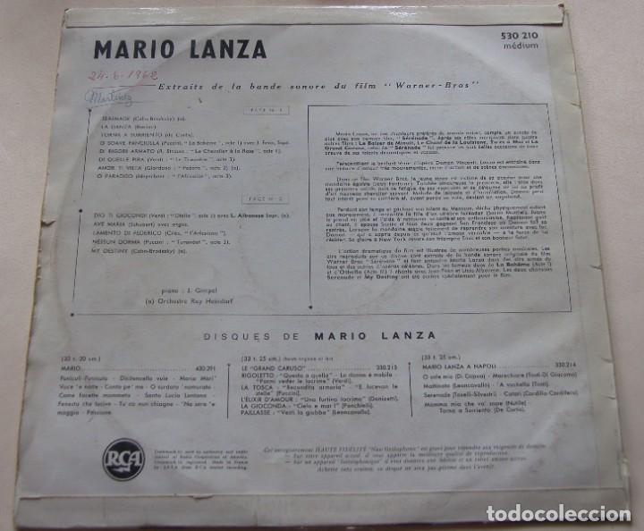 Discos de vinilo: Mario lanza . Serenade. Rca Francia. - Foto 2
