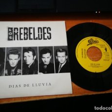 Discos de vinilo: LOS REBELDES DIAS DE LLUVIA SINGLE VINILO PROMO DEL AÑO 1990 CONTIENE 1 TEMA CARLOS SEGARRA RARO