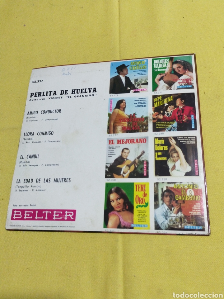 Discos de vinilo: SINGLE PERLITA DE HUELVA - Foto 2