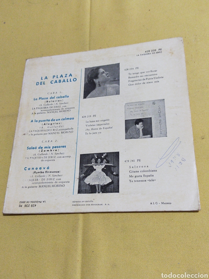 Discos de vinilo: SINGEL LA PAQUERA - Foto 2