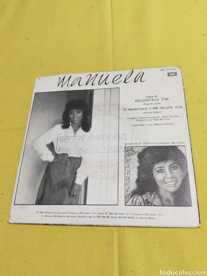 Discos de vinilo: SINGEL MANUELA - Foto 2
