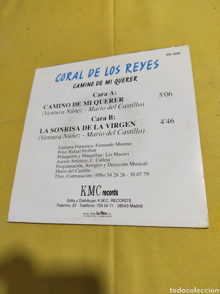 Discos de vinilo: SINGLE CORAL DE LOS REYES - Foto 2