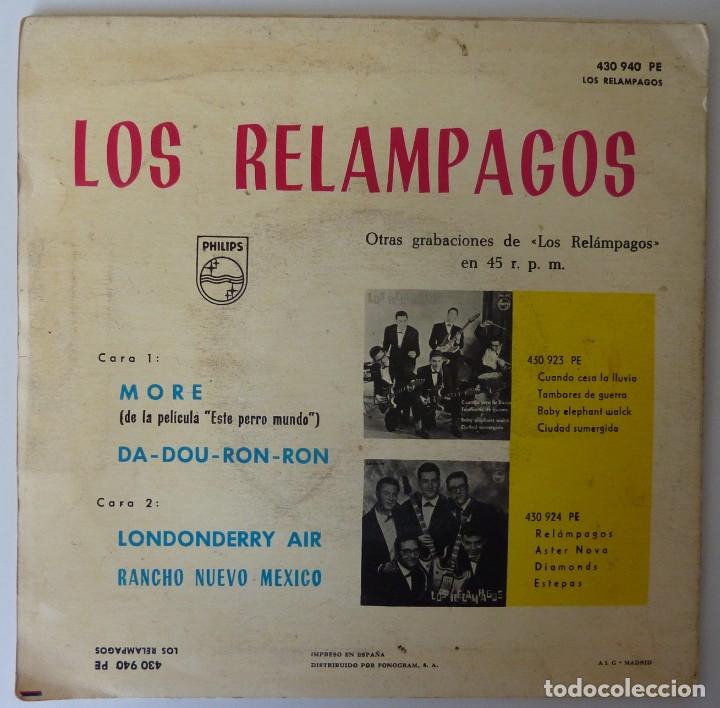 Discos de vinilo: LOS RELAMPAGOS // MORE+4 // 1963 // EP - Foto 2
