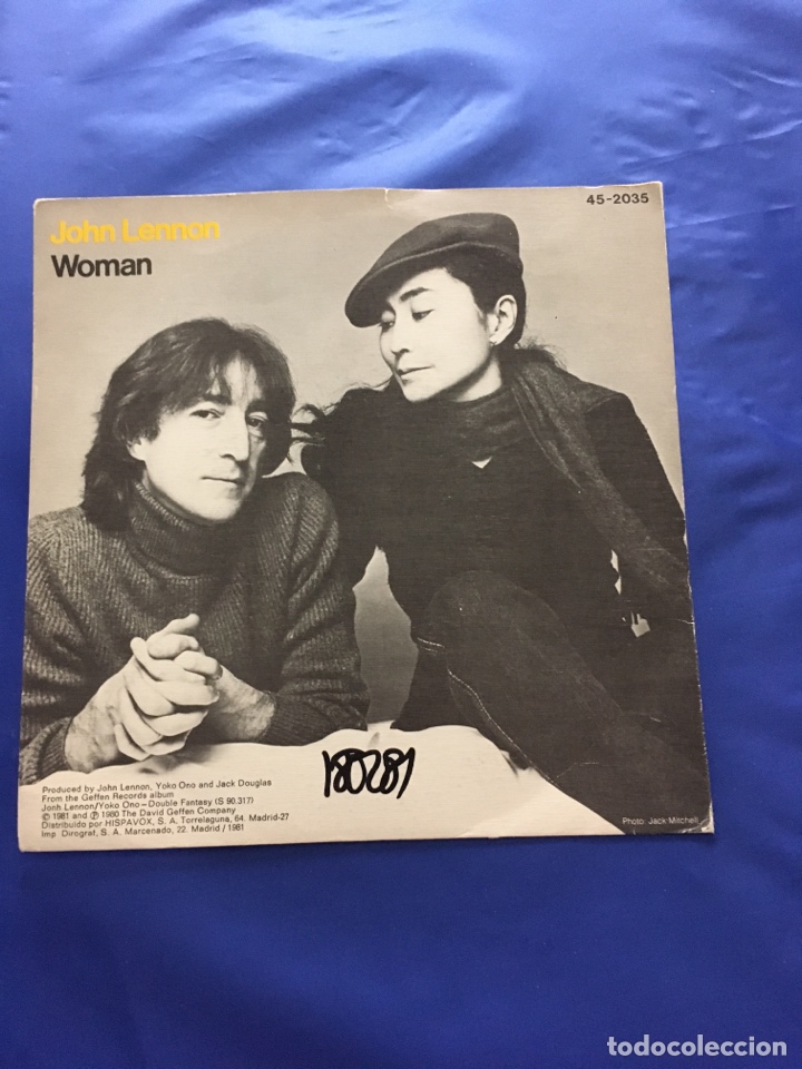 Discos de vinilo: DISCO VINILO SINGLE JOHN LENNON WOMAM - Foto 1