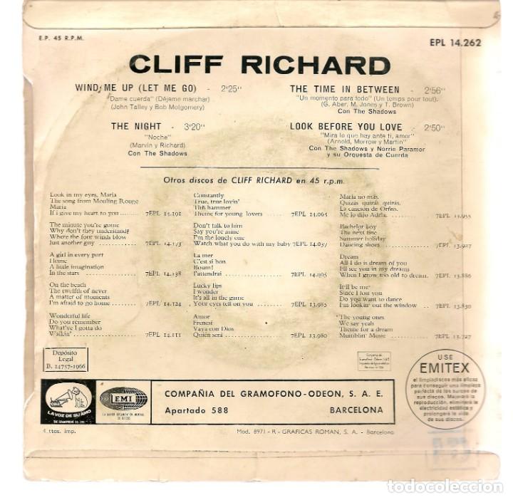 Discos de vinilo: SINGLES/. CLIFF RICHARD. WIND ME UP . (P/B72)C1 - Foto 2