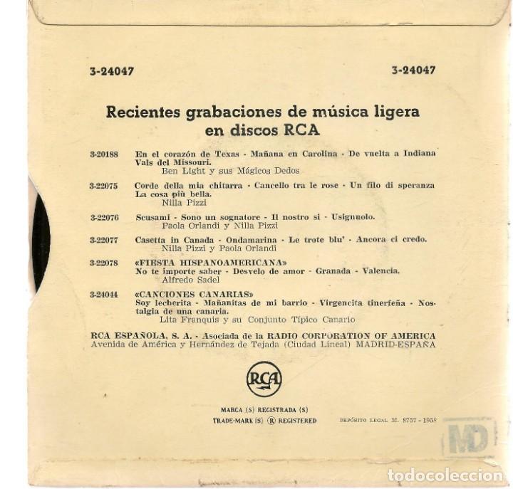 Discos de vinilo: SINGLES/. PEDRO VARGAS Y ORQUESTA. EL RELOJ. (P/B72)C1 - Foto 2