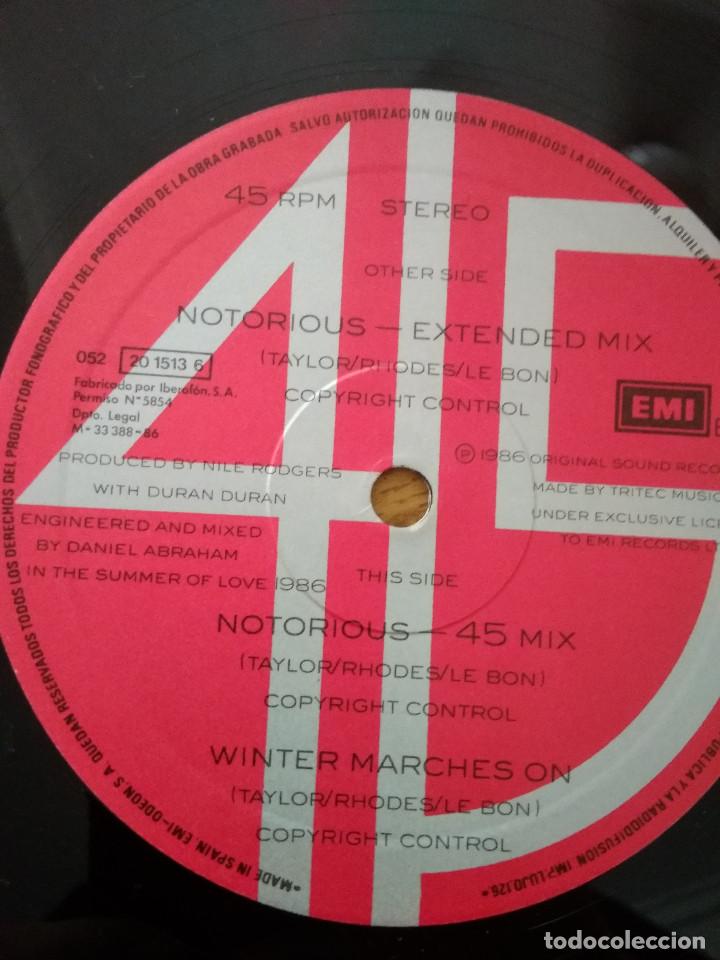 Discos de vinilo: DURAN DURAN / NOTORIUS - Foto 3