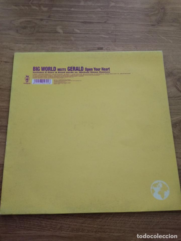 Discos de vinilo: BIG WORLD MEETS GERALD OPEN YOUR HEART - Foto 1
