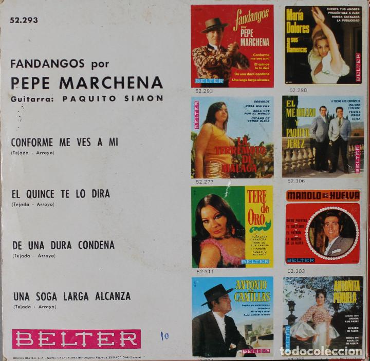 Discos de vinilo: PEPE MARCHENA// CONFORME ME VES A MI+3// EP// 1969// BELTER - Foto 2