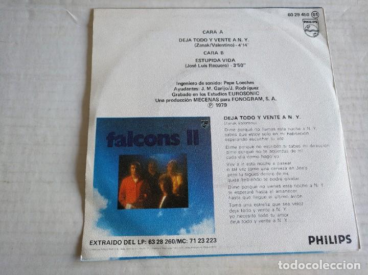 Discos de vinilo: FALCONS - DEJA TODO Y VENTE A N.Y. - SINGLE - Foto 2