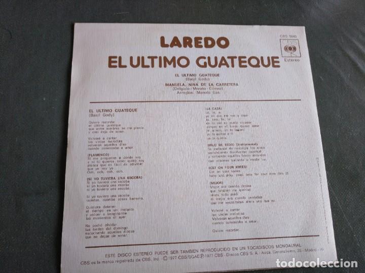 Discos de vinilo: LAREDO - EL &Uacute;LTIMO GUATEQUE - SINGLE - Foto 2