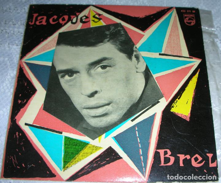 Discos de vinilo: Jacques Brel &ndash; La Valse &Agrave; Mille Temps + 3 - EP 1960 - Foto 1