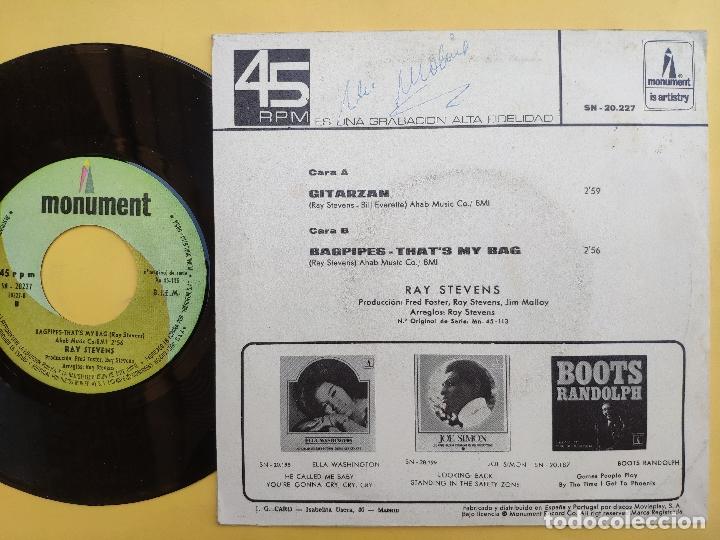Discos de vinilo: RAY STEVENS - 45 Spain PS - MINT * GUITARZAN * 1969 - Foto 2