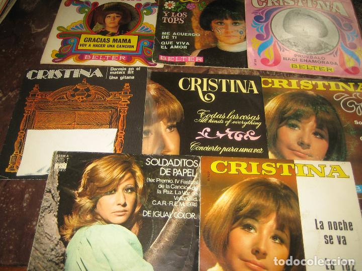 Discos de vinilo: CRISTINA - LOTE DE 8 SINGLES - Foto 1