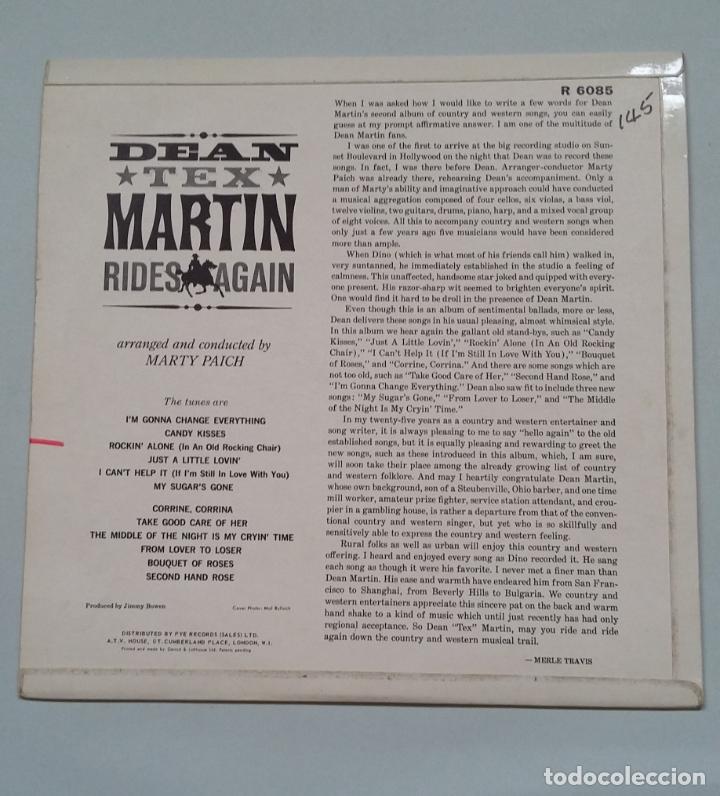 Discos de vinilo: DEAN MARTIN - TEX RIDES AGAIN -. LP. TDKDA72 - Foto 2