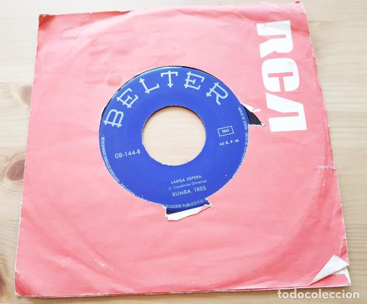 Discos de vinilo: DISCO DE VINILO , SINGLE , RUMBA TRES , LARGA ESPERA - Foto 2