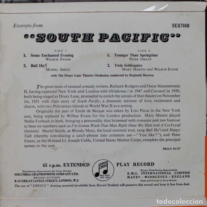 Discos de vinilo: SOUTH PACIFIC// EP// COLUMBIA ENGLAND - Foto 2