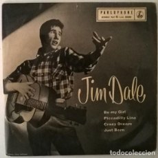 Discos de vinilo: JIM DALE. BE MY GIRL/ PICCADILLY LINE/ CRAZY DREAM/ JUST BORN. PARLOPHONE, UK 1957 EP. Lote 203839616