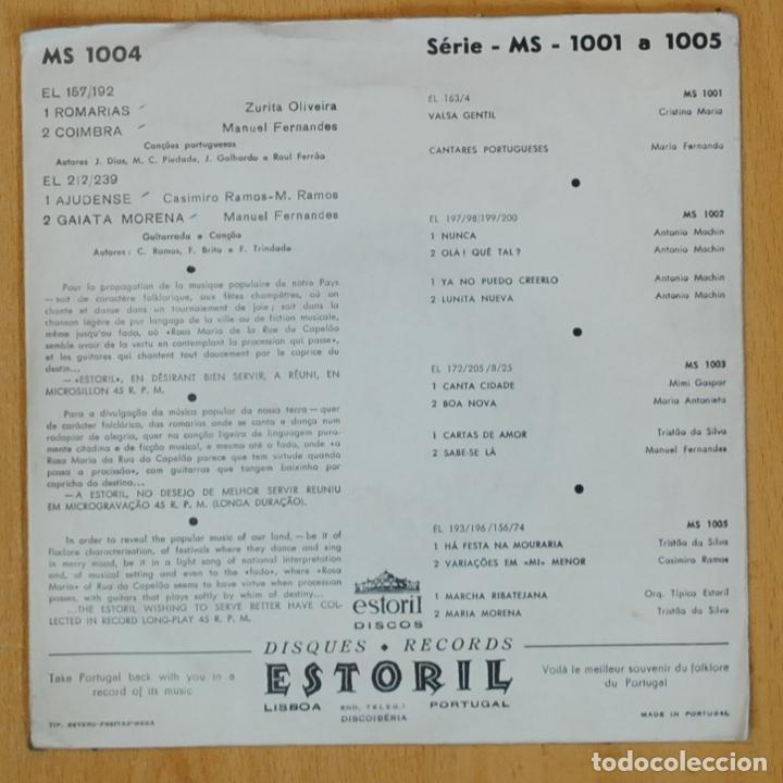 Discos de vinilo: BELO MARQUES - ROMARIAS + 3 - EP - Foto 2