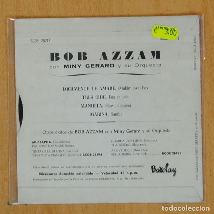 Discos de vinilo: BOB AZZAM / MINY GERARD - MANUELA + 3 - EP - Foto 2