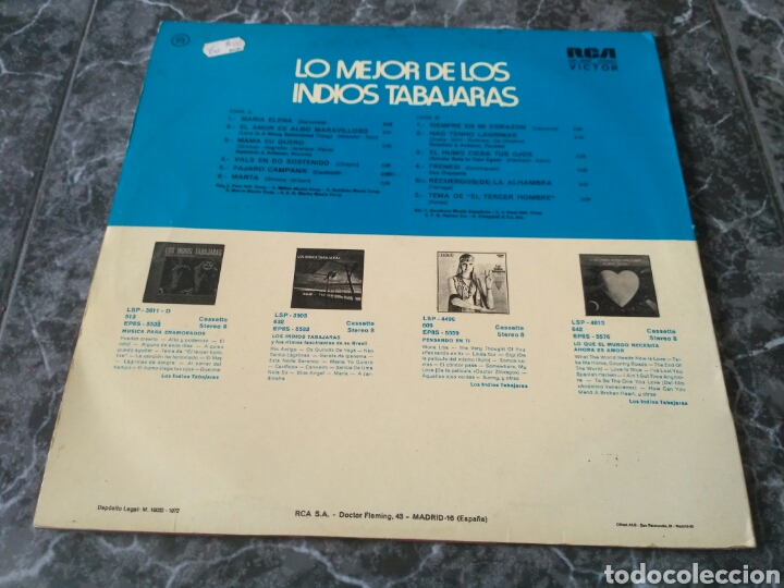 Discos de vinilo: Los Indios Tabajaras - Lo Mejor De Los Indios Tabajaras (LP, Comp) - Foto 2