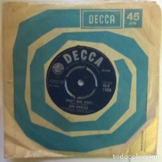 Discos de vinilo: DON CHARLES. CRAZY MAN CRAZY/ WALK WITH ME MY ANGEL. DECCA, UK 1962 SINGLE. Lote 203946821